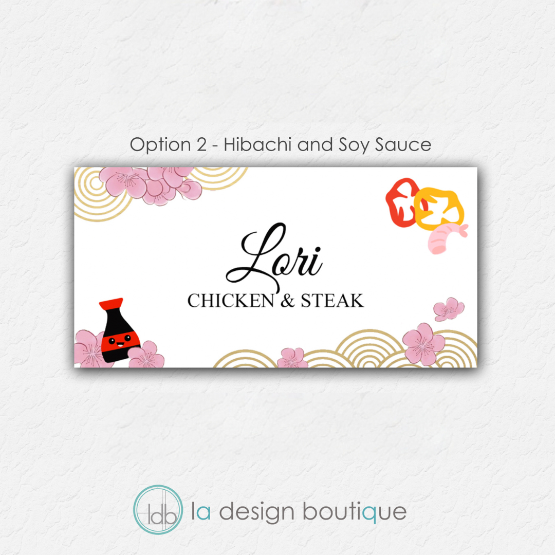 Hibachi Place Card