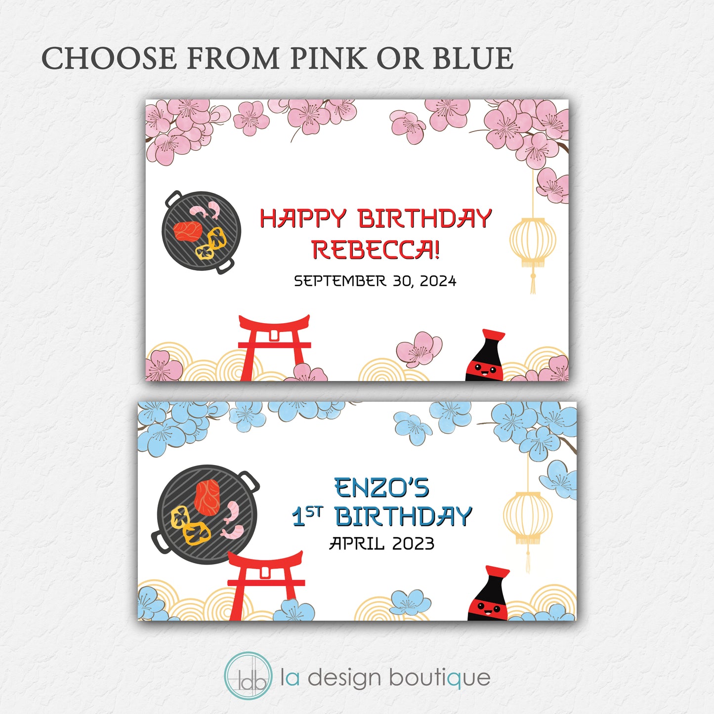 Personalized Hibachi Banner