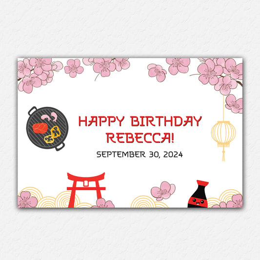 Personalized Hibachi Banner