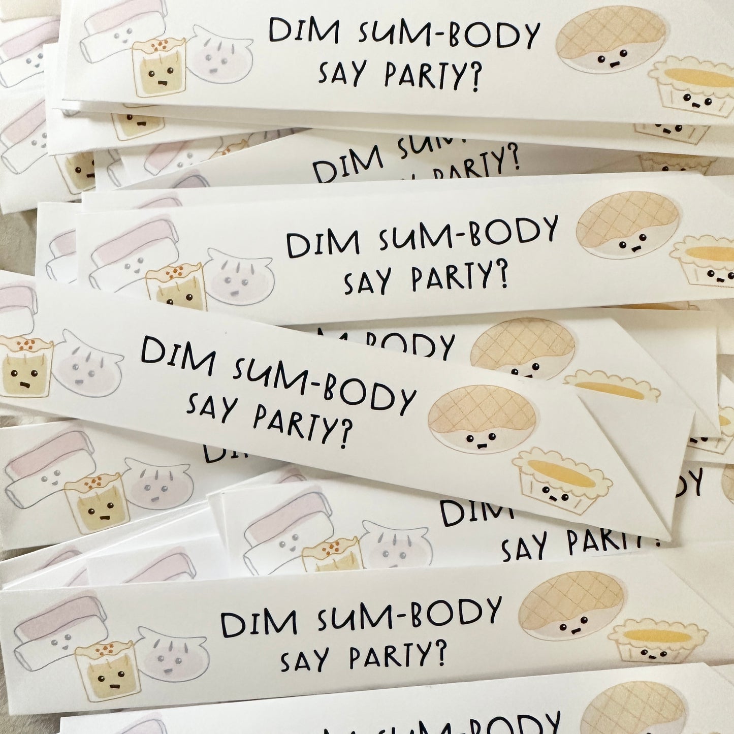 Personalized Chopstick Sleeves for a Dim Sum Party