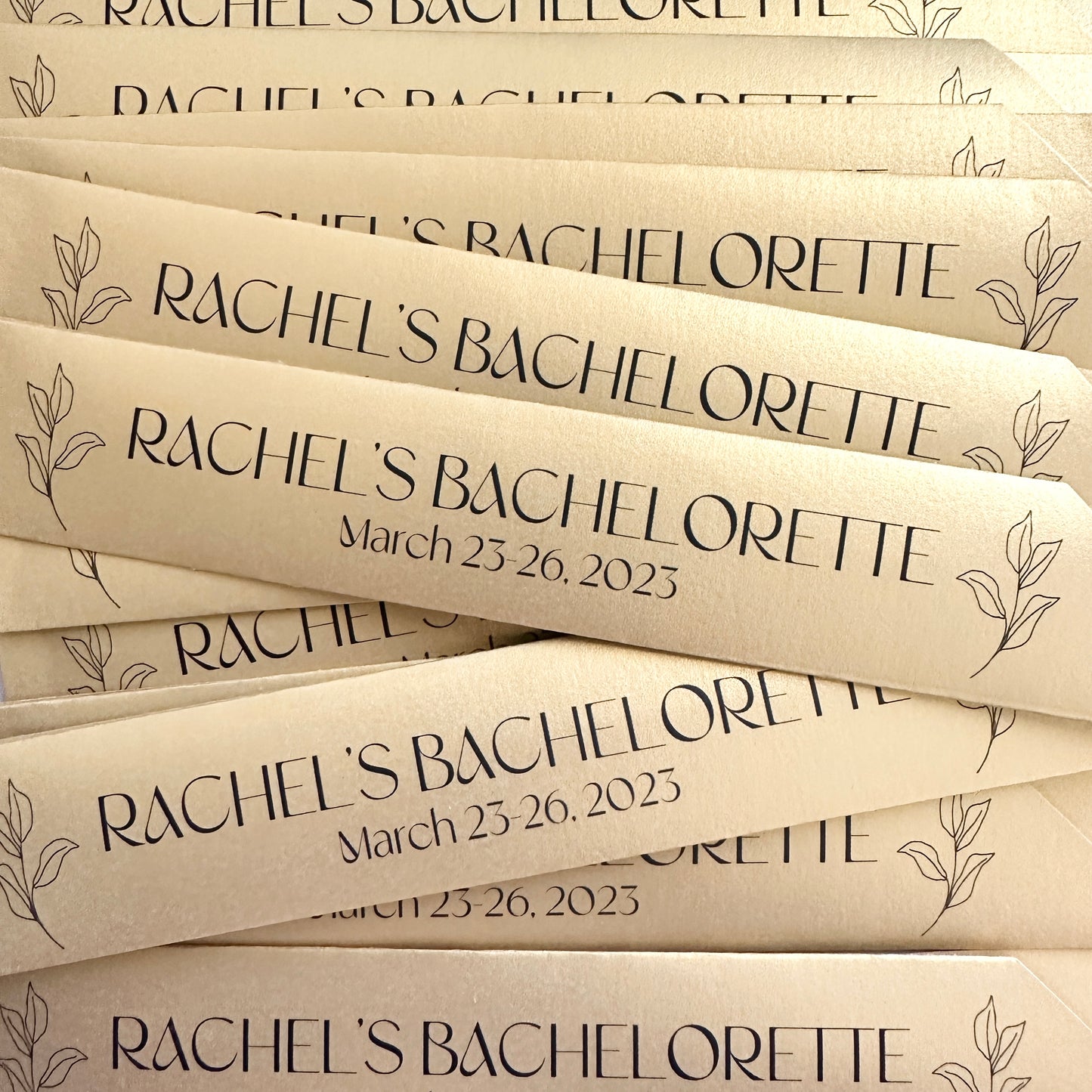 Personalized Gold Chopstick Sleeves