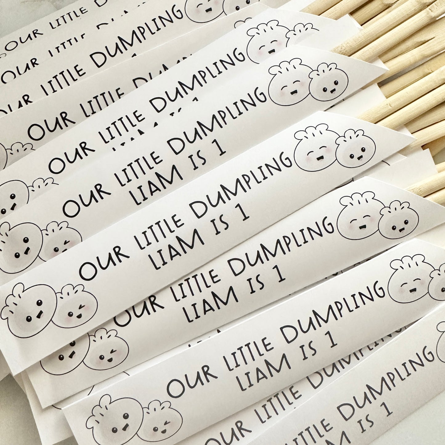 Bao or Dumpling Themed Chopsticks Sleeves