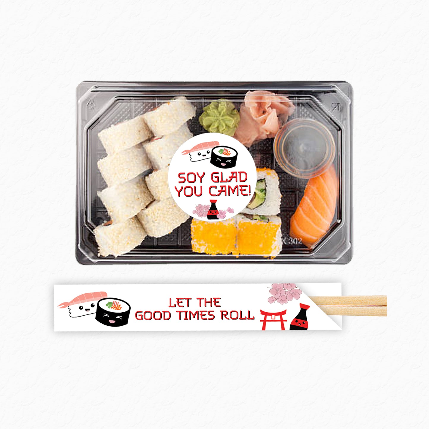 Sushi Round Labels - DIGITAL DOWNLOAD
