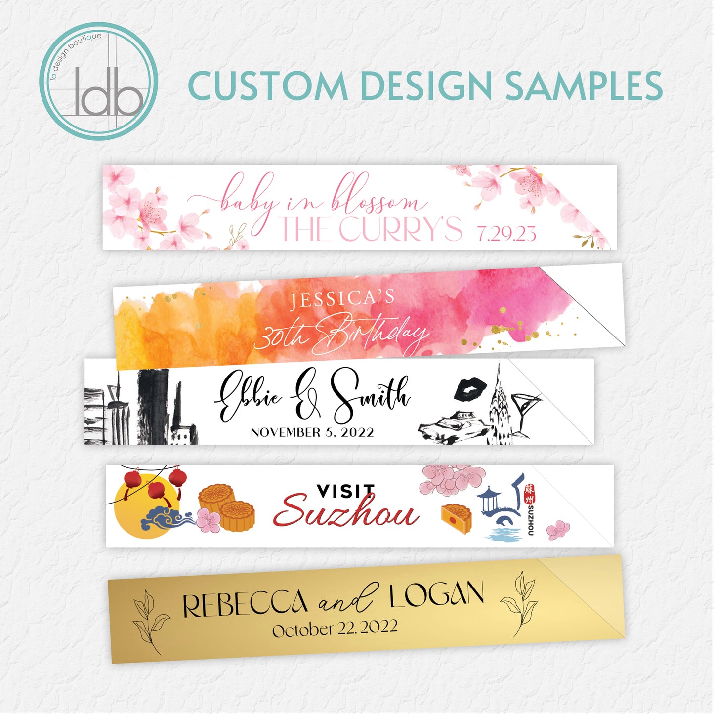 Custom Designed Personalized Chopstick Sleeves