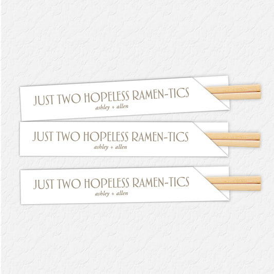 Two Hopeless Ramen-tics Chopstick Sleeves