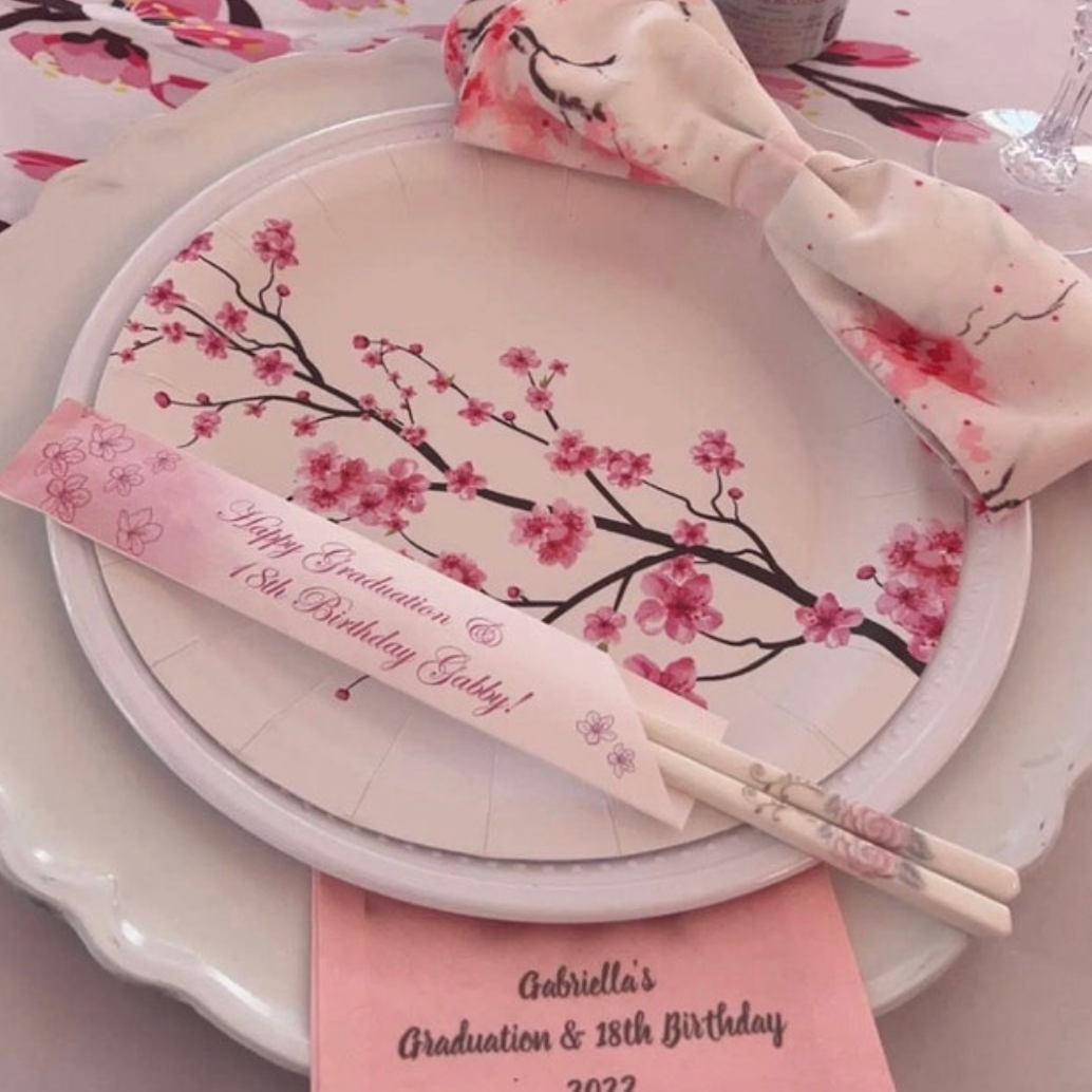 Custom Cherry Blossom Chopstick Sleeves