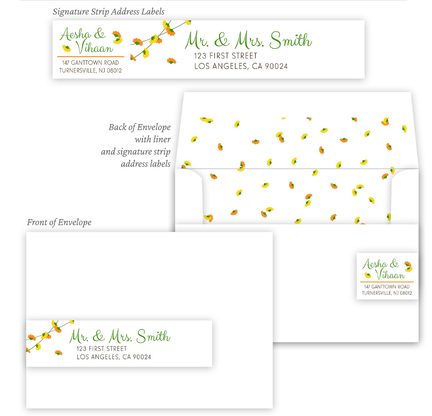 Marigold Indian Hindu Wedding Invitation