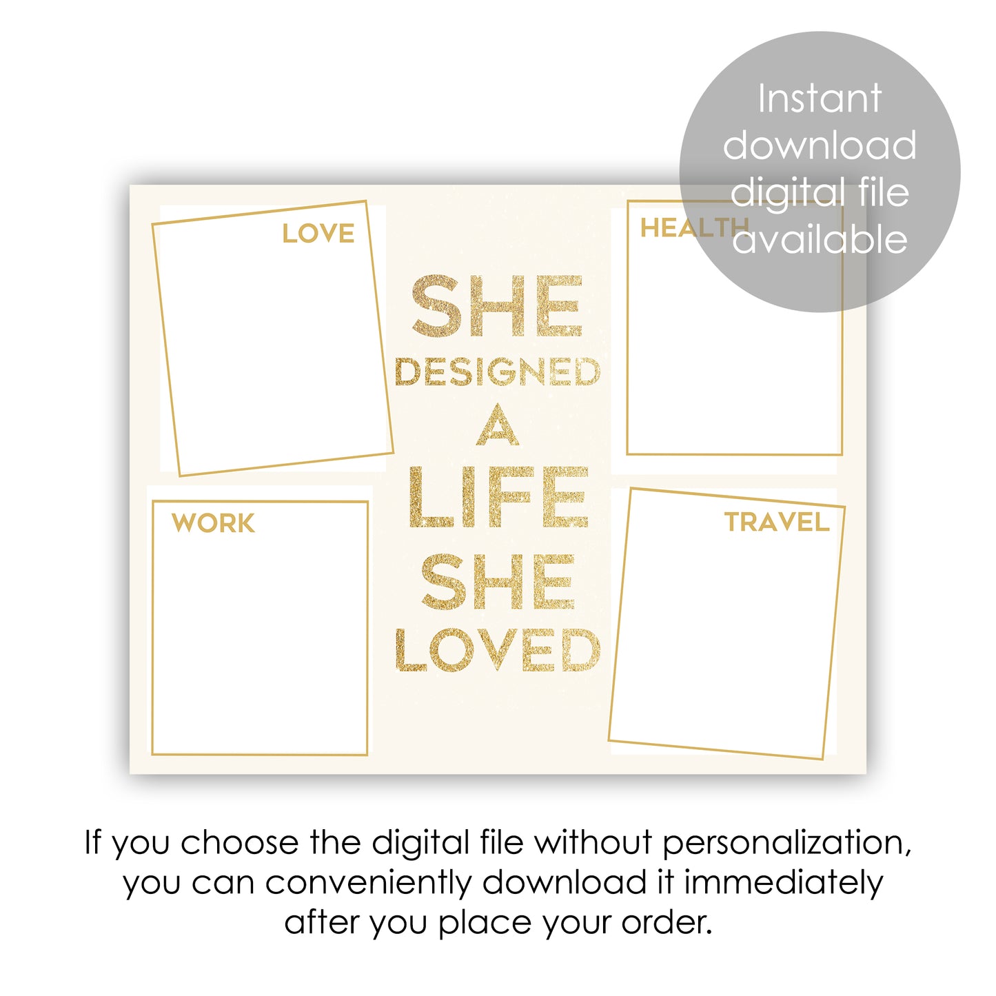 gold vision board printable