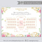 Custom Designed Wedding Seating Chart Template with Floor Plan