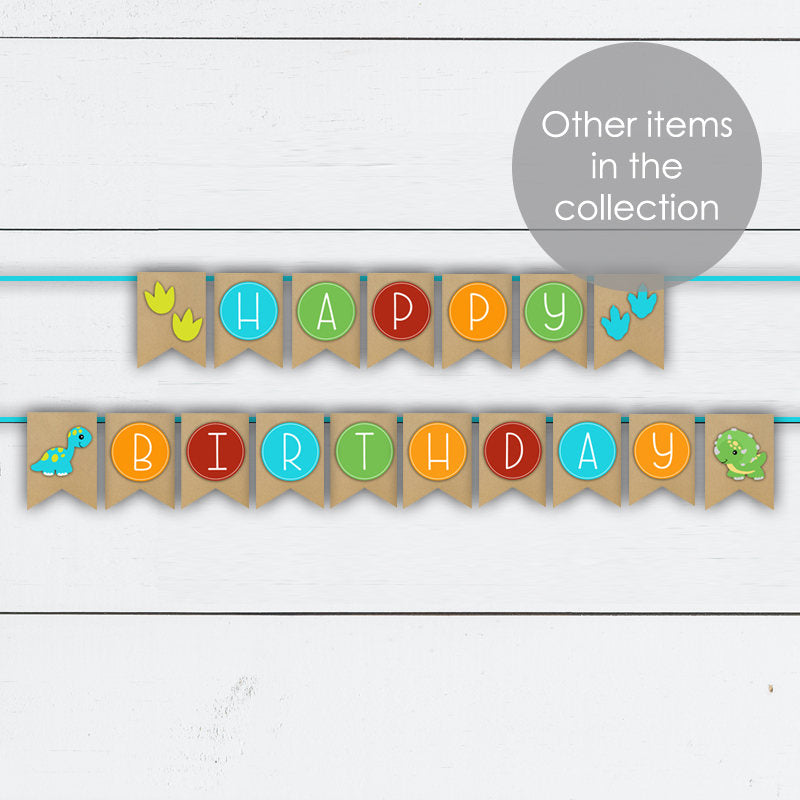 Dinosaur Birthday Invitation Digital File