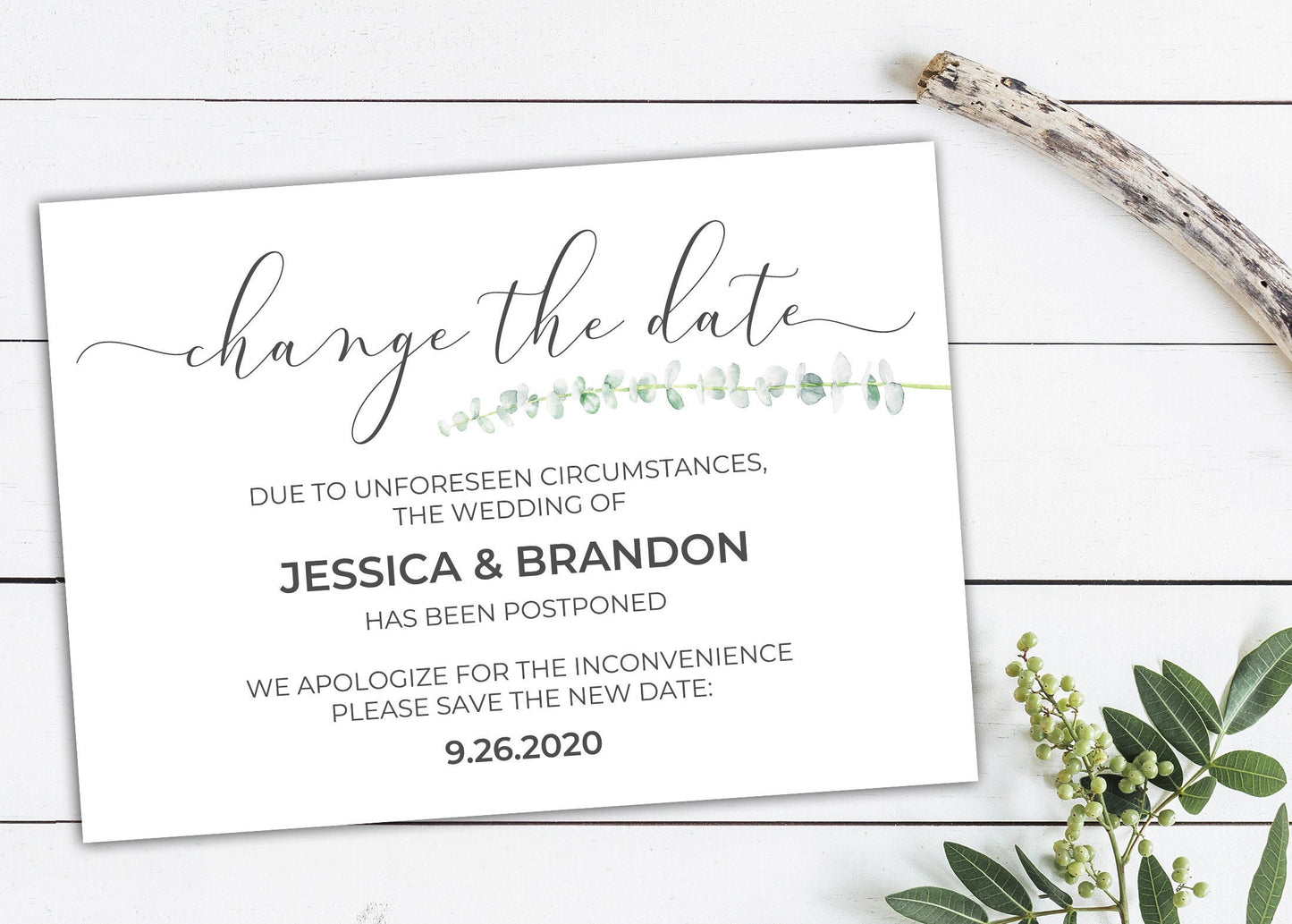 change the date announcement