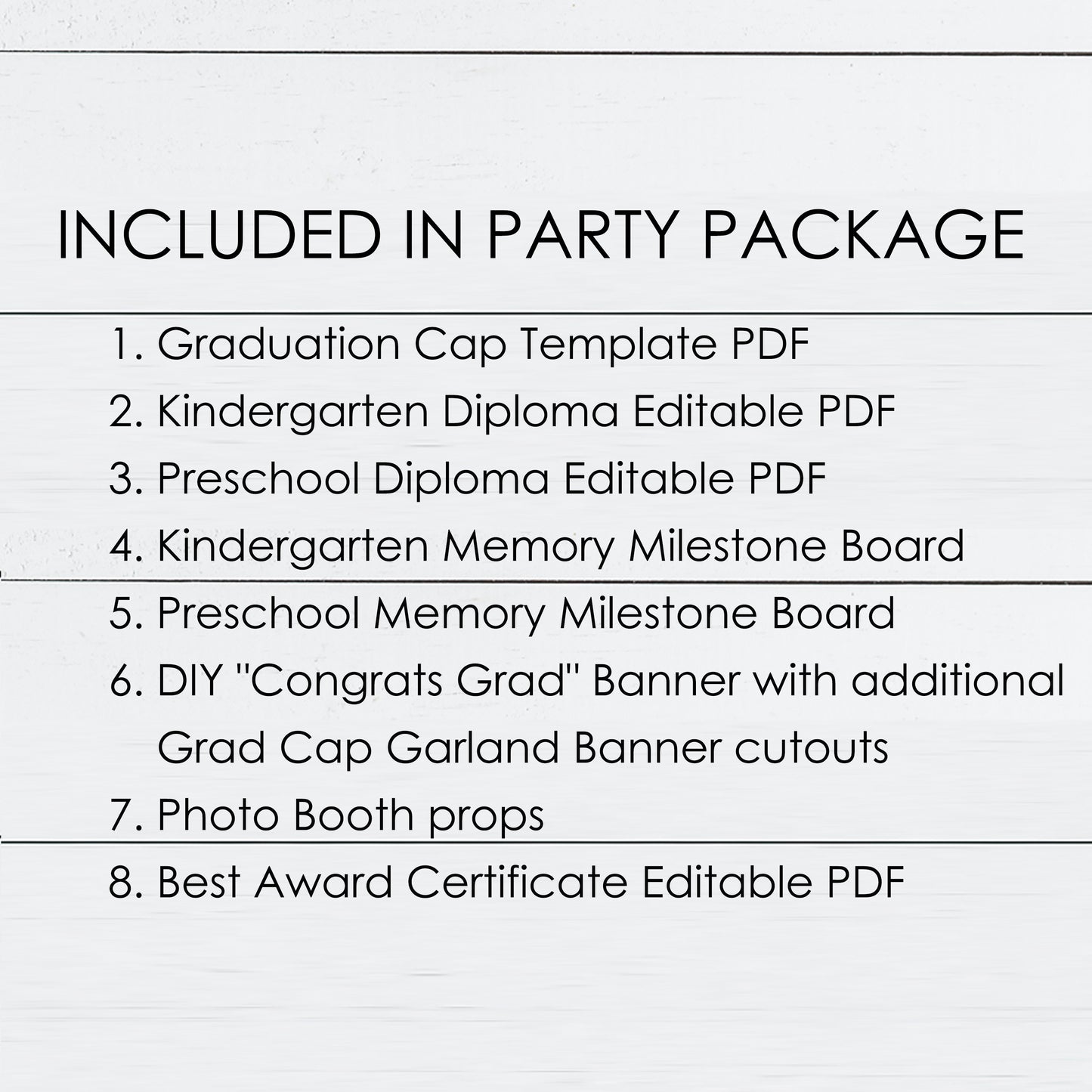 Preschool Graduation Sign, Banner, Diploma Party Kit