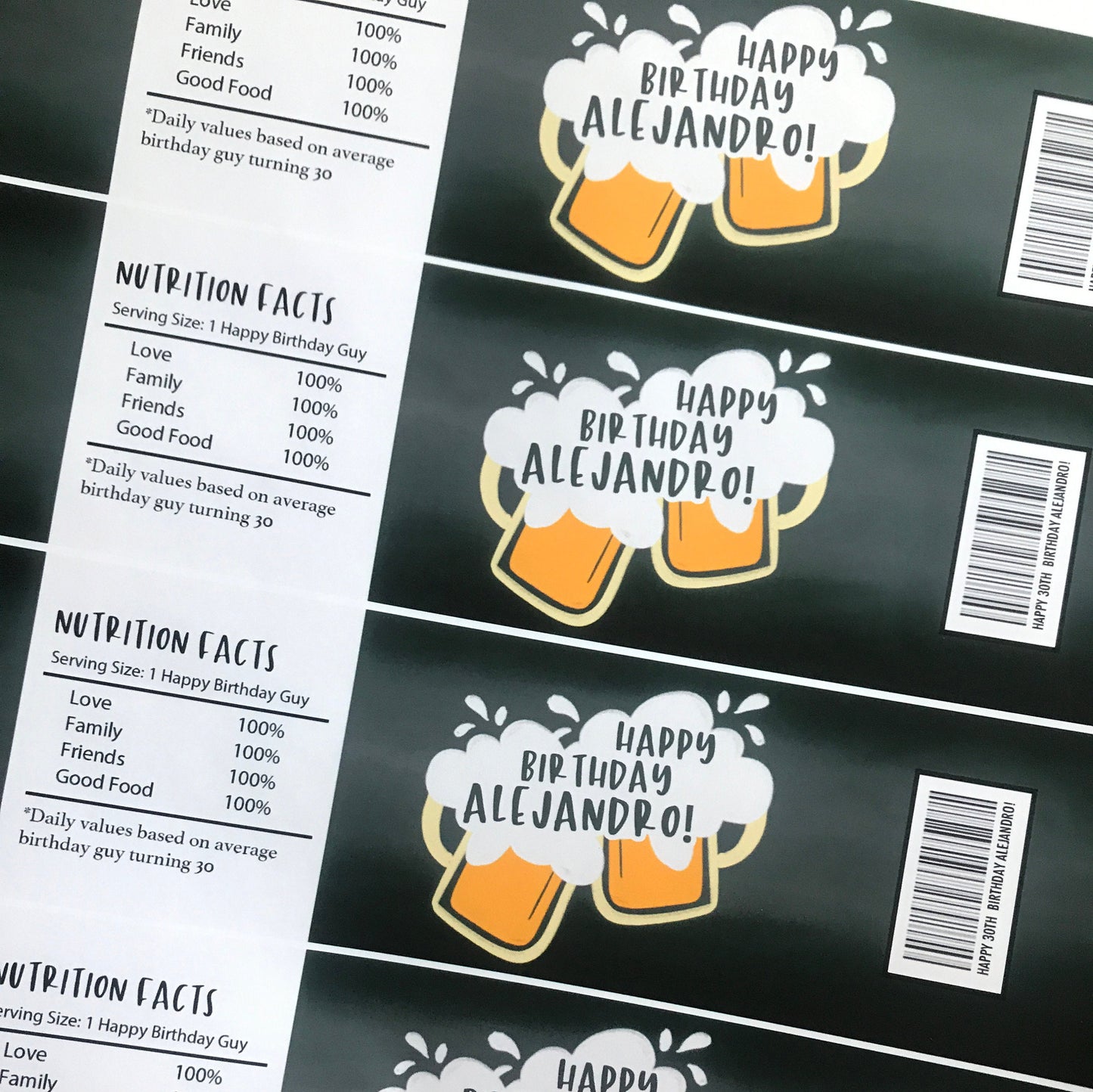Cheers and Beers Birthday Party Custom Water Bottle Labels