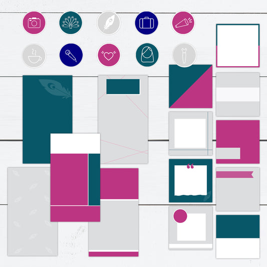 Instagram Social Media Highlight Icons Story Post Templates