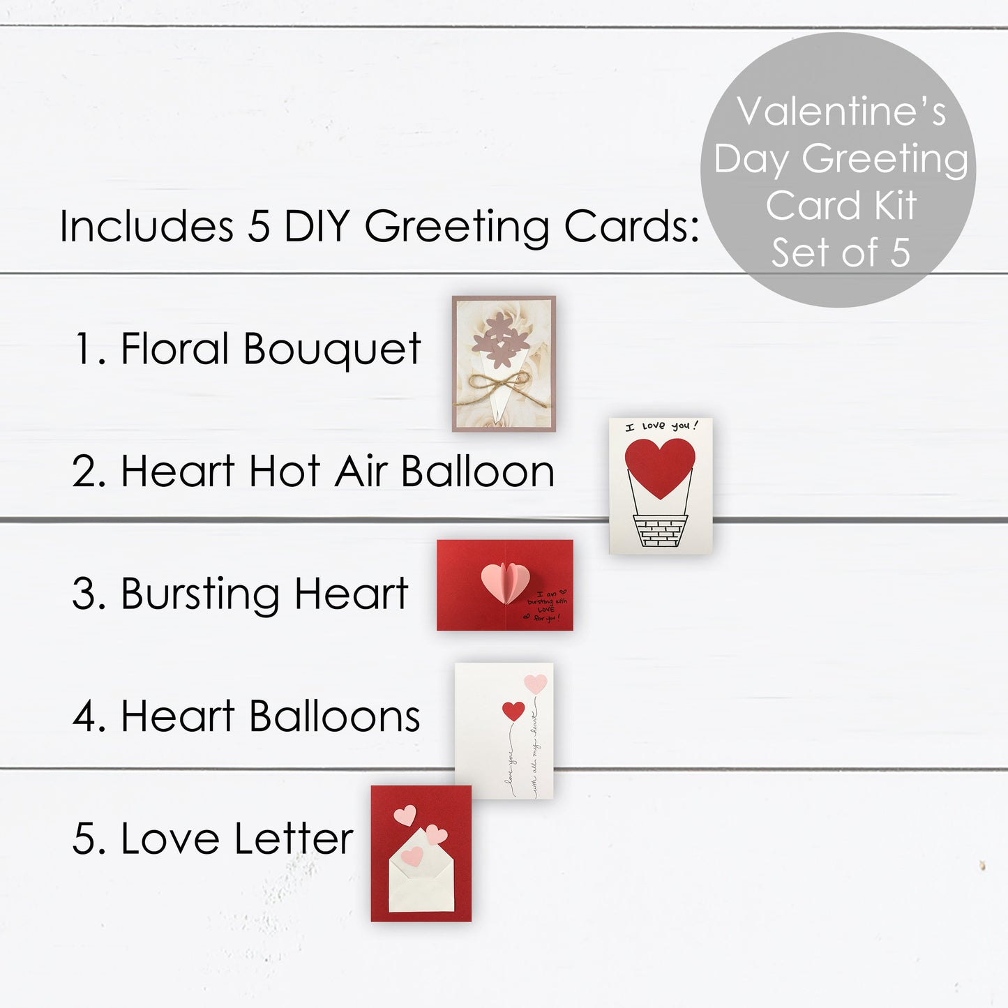 Greeting Card Kit, Greeting Card Kit for Kids, Valentines Day Greeting Card, Greeting Card Set, Craft Cards Making, DIY Valentine Cards