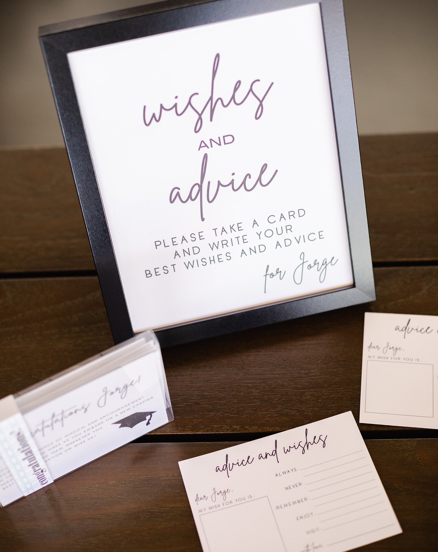 Wishes Card, Advice and Wishes, Wishes for the Graduate, Advice Cards, Advice Cards for Graduate, Graduation Wisdom Cards, Graduation Gift