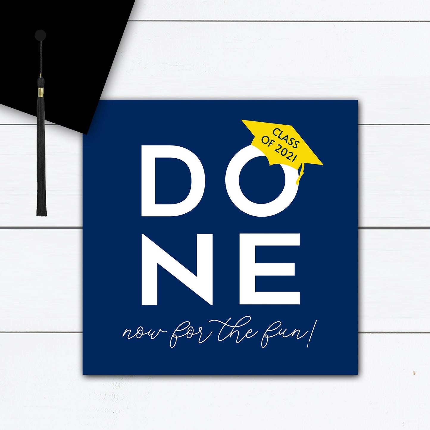 Graduation Sign, Graduation Party Sign, Graduation Party Decor, Grad Sign, Custom Sign, Personalized Grad Cap, Art, Party Ideas, Done 2021