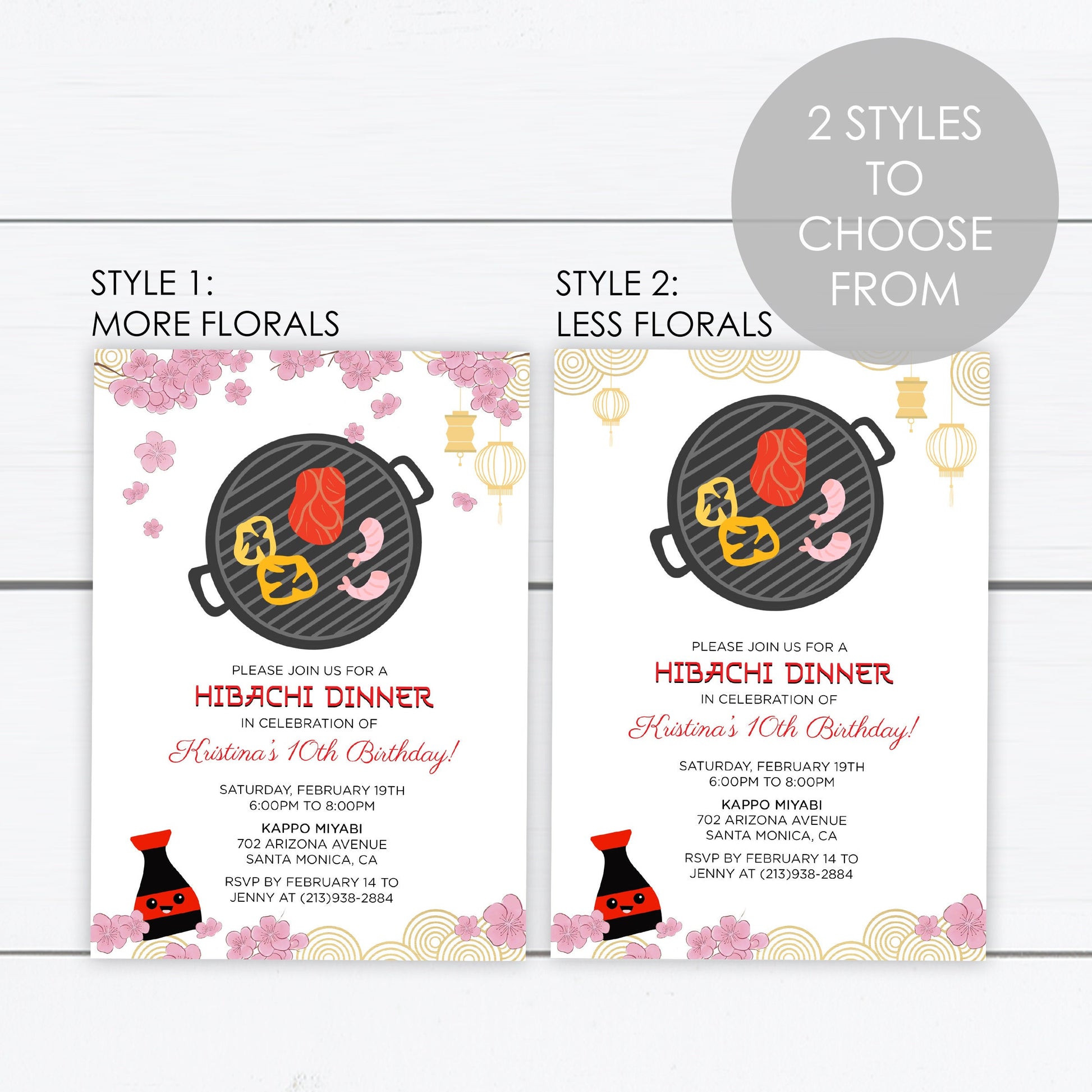 Hibachi Invitation, Hibachi Birthday Invite, Hibachi Party, Birthday Invitation, Japanese Theme Party, Sushi Party, Japanese Restaurant