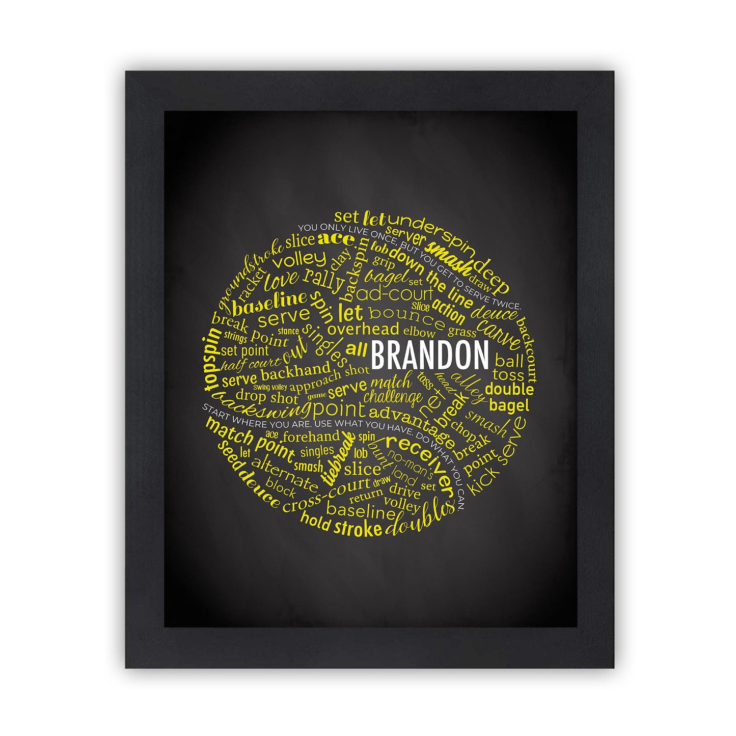 Personalized Tennis Ball Print for Player or Team Gift