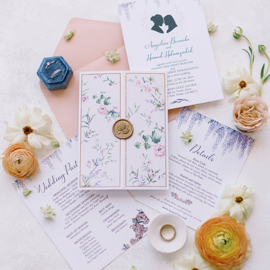 Bridgerton Inspired Wedding Invitation Suite