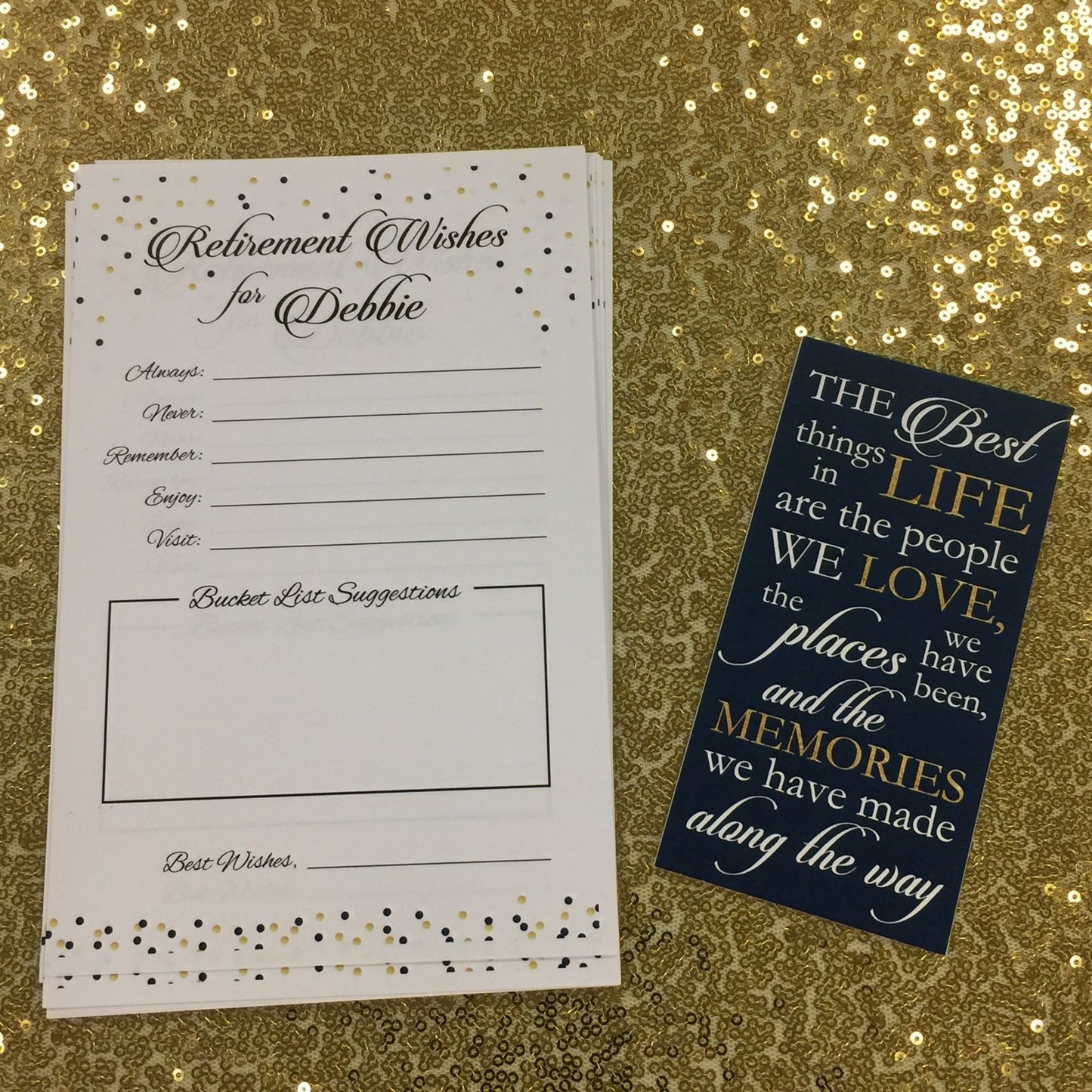 Retirement Party Advice and Wishes Card