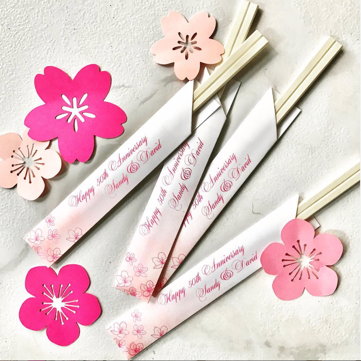 Custom Cherry Blossom Chopstick Sleeves
