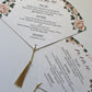 Fan Menu with Gold Tassel