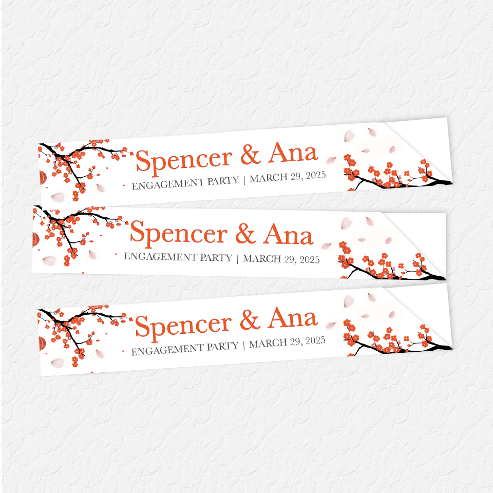 Red Blossom and Lantern Custom Chopstick Sleeves