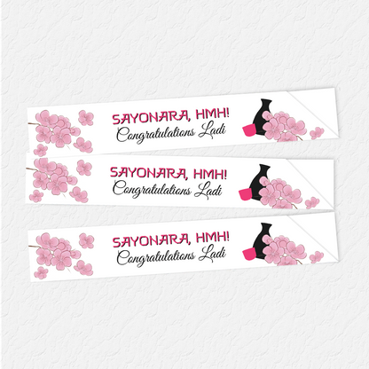 Sake and Cherry Blossoms Custom Chopstick Sleeves