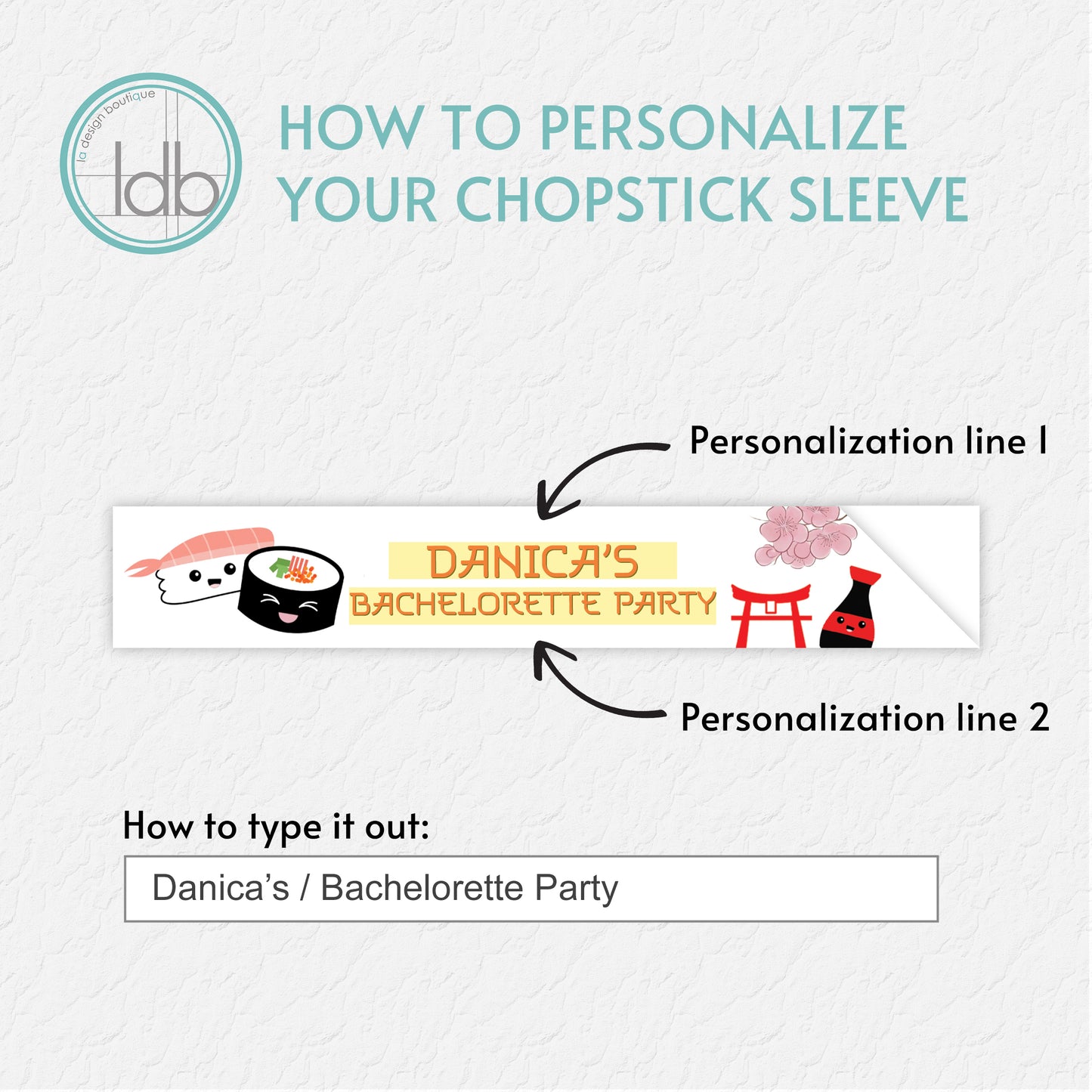 Custom Designed Personalized Chopstick Sleeves