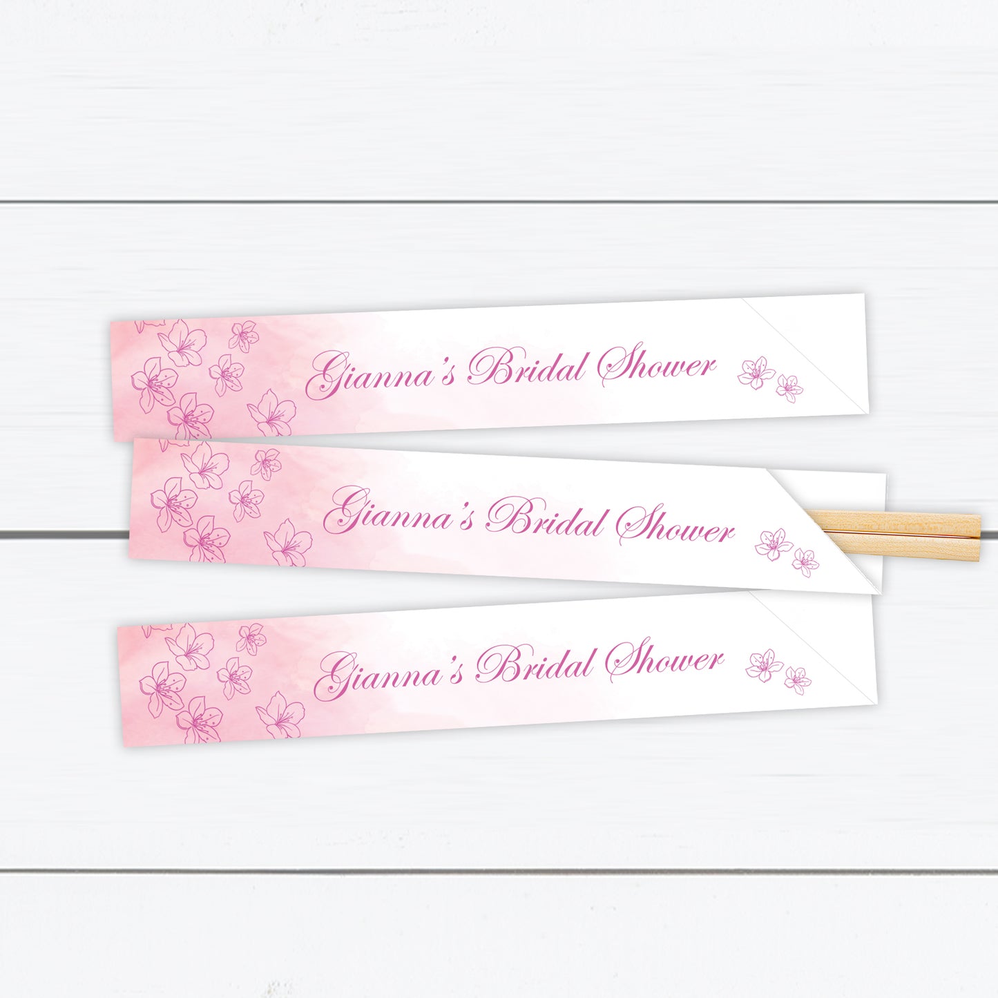 Custom Designed Cherry Blossom Chopstick Sleeves