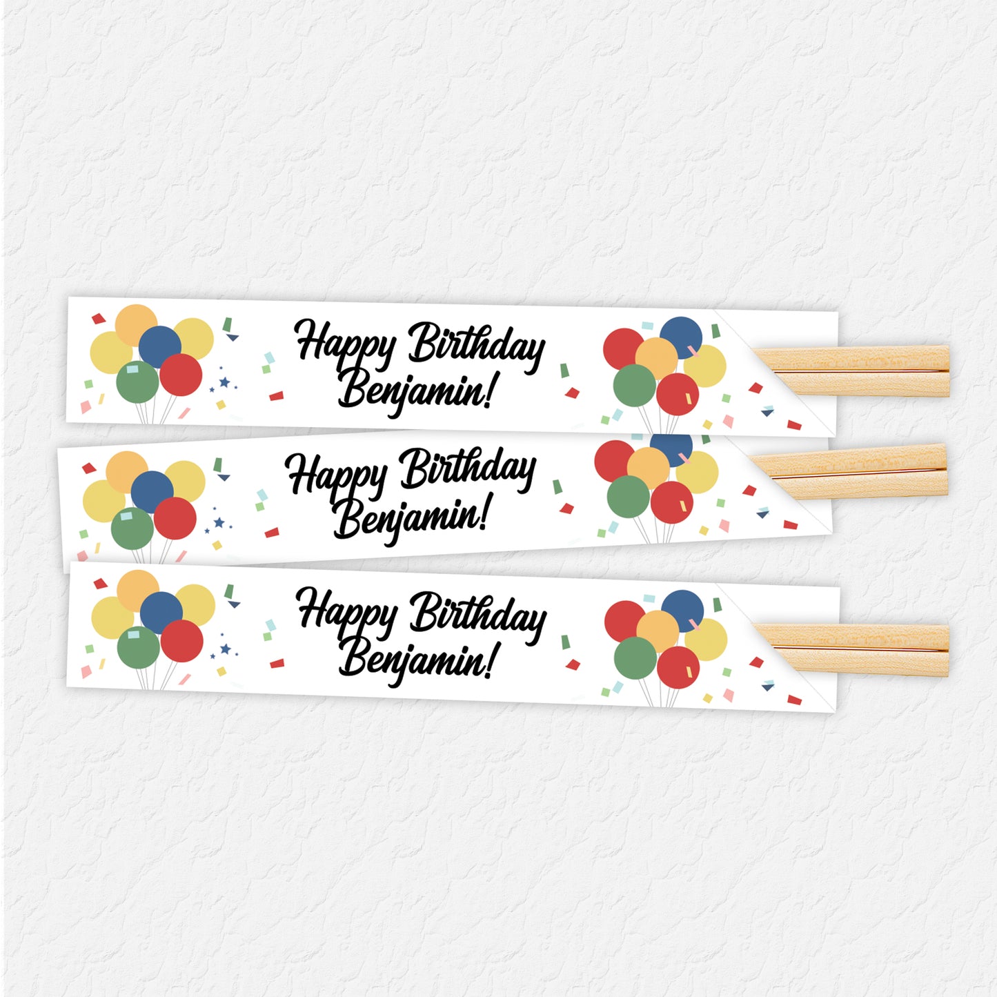 Birthday Balloons Chopstick Sleeves
