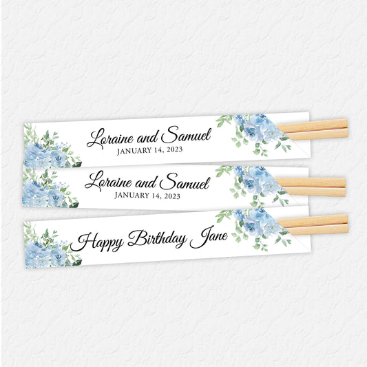 Blue Florals Chopstick Sleeves