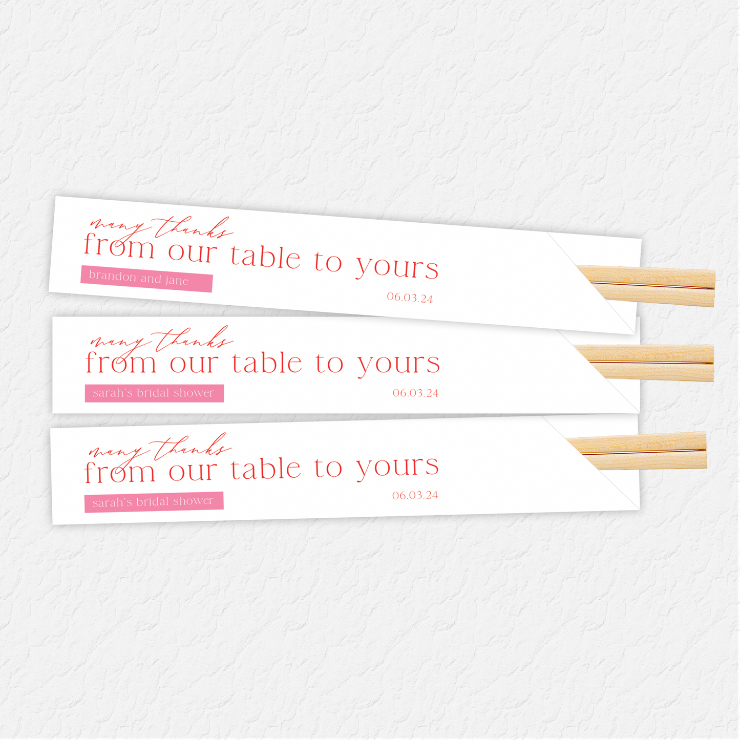 Modern Chopstick Sleeves