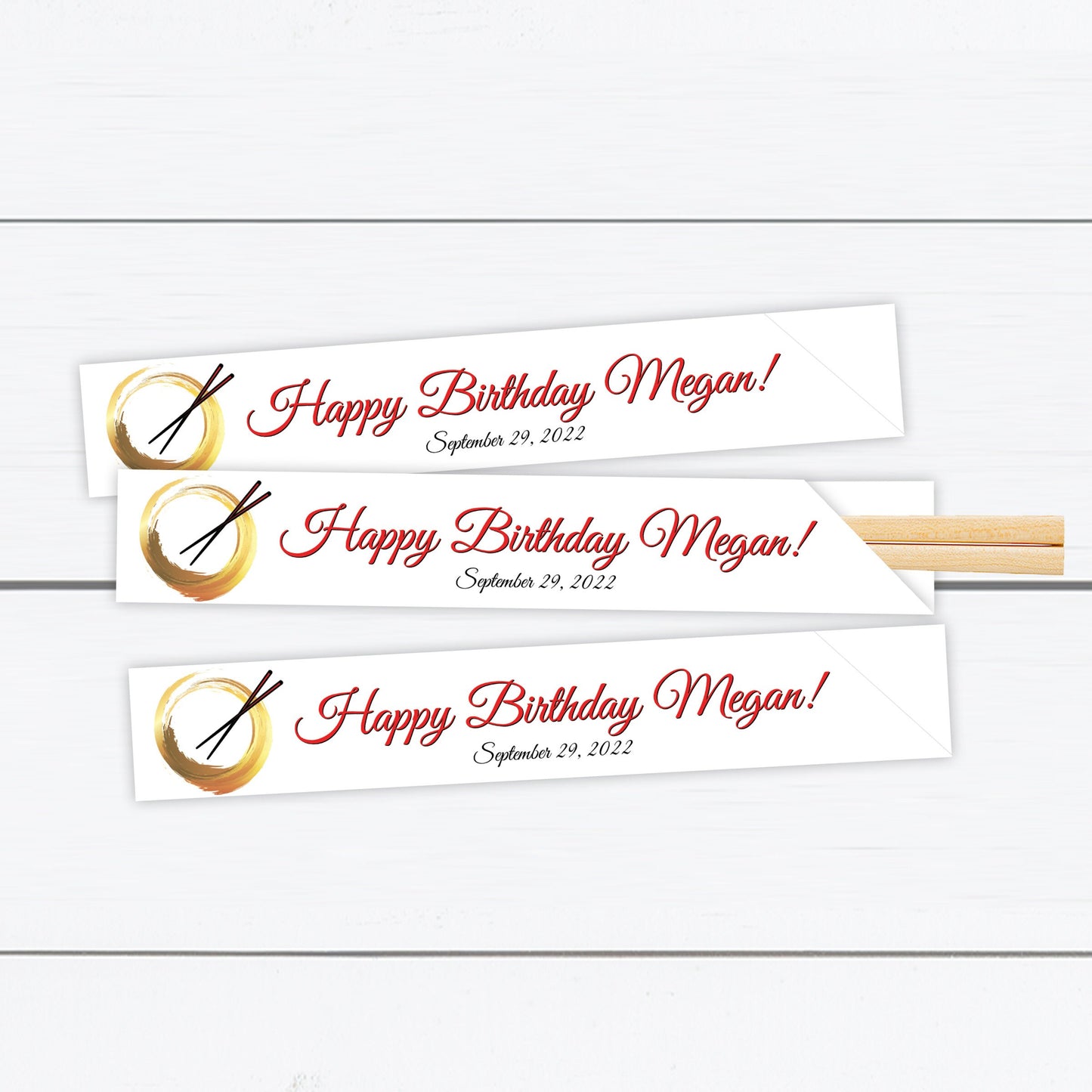 Hibachi Chopstick Sleeves, Hibachi Decor, Hibachi Party Decor, Personalized Chopsticks Party Decor, Japanese Chopsticks, Japanese Restaurant