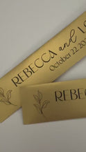 Load and play video in Gallery viewer, Gold Chopsticks, Personalized Chopstick Sleeves, Custom Chopsticks, Gold, Gold and Black, Wedding Favors, Wedding Ideas, Personalized
