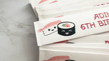 Load and play video in Gallery viewer, Personalized Chopstick Sleeve Holders for a Sushi Party or Japanese Restaurant
