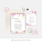 Pink Cherry Blossom Asian Wedding Invitation Suite