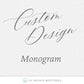 Custom Designed Couple Monogram for Invitation Suite