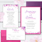 Japanese Inspired Floral Asian Wedding Invitation Suite