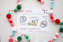 Load image into Gallery viewer, Dear Santa Placemat Tray for Milk and Cookies and Carrots
