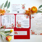 Lotus Blossom Asian Wedding Invitation Suite