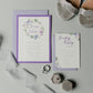 Lavender Purple Floral Wreath Wedding Invitation Suite