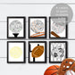 sports fan game room poster set 