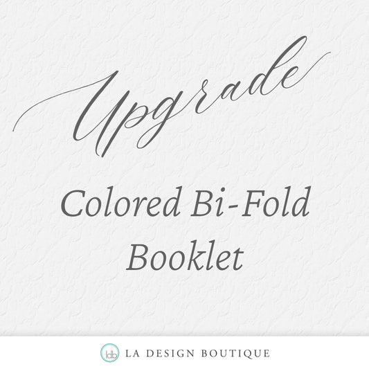 Bi-Fold Booklet Upgrade for Invitation Suite