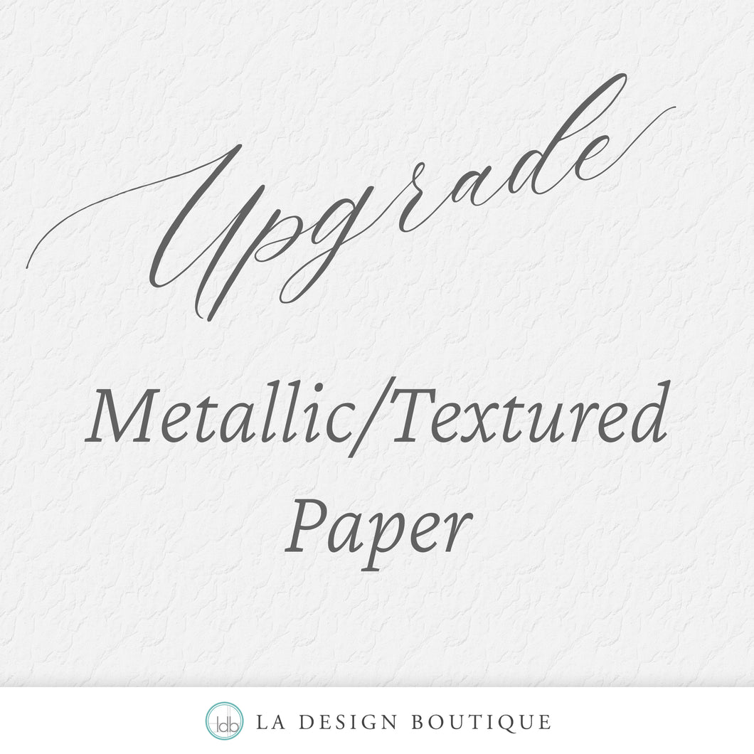 Metallic or Textured Paper Upgrade for Invitation Suite