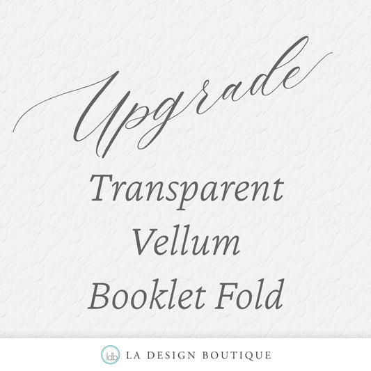 Bi-Fold Transparent Vellum Booklet Upgrade for Invitation Suite