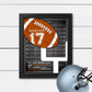 Personalized Football Art Gift with Player Name and Number