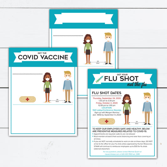 Flu Shot Covid Vaccine Flyer Template