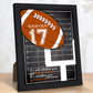 Personalized Football Art Gift with Player Name and Number